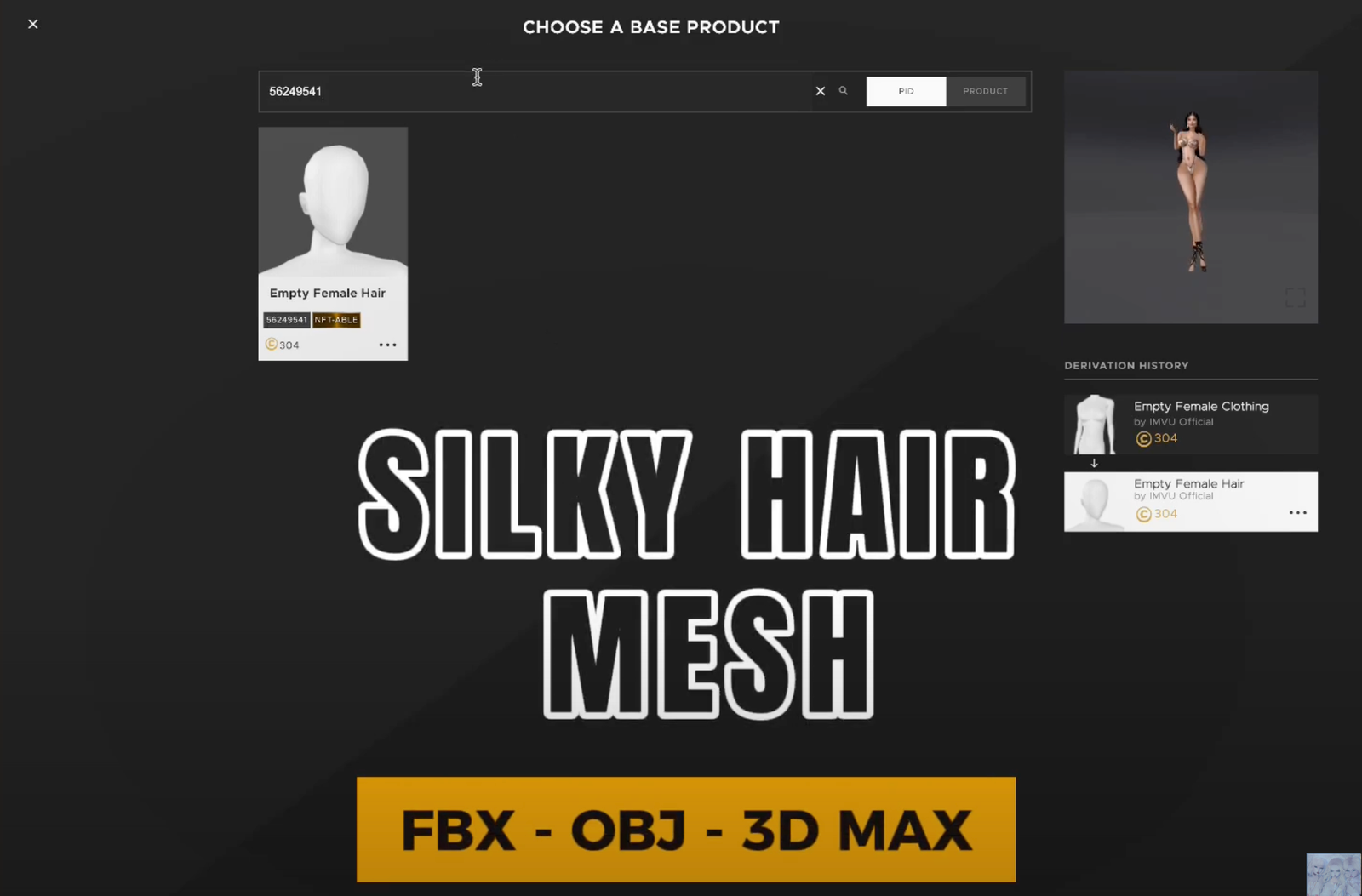 #How to submit a Silky Hair Mesh FBX with baby hair Mesh XMF and Opacity in imvu studio #imvu